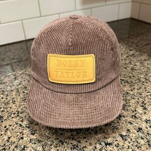 Nolan Taylor Corduroy Weld Baseball Cap Hat Brown Adjustable Dad Hat